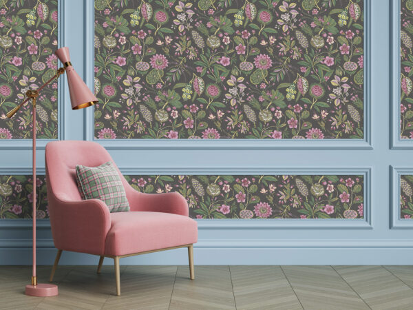 Exotic Fruit wallpaper in Fig. From the Birchgrove Collection by the Design Archives.