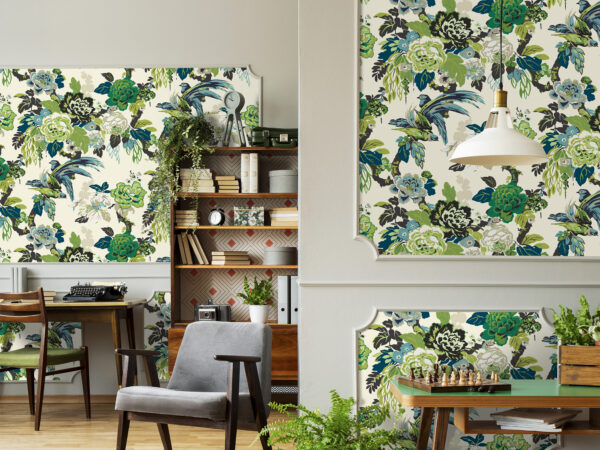 The Design Archives, the Birchwood Collection, Grand Floral in Zest.